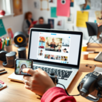 vlogger recording himself cooking in a kitchen